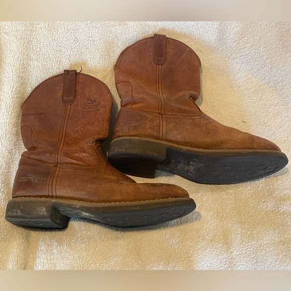 Men’s Georgia Ranch Wellington work boot size 8.5 chestnut color